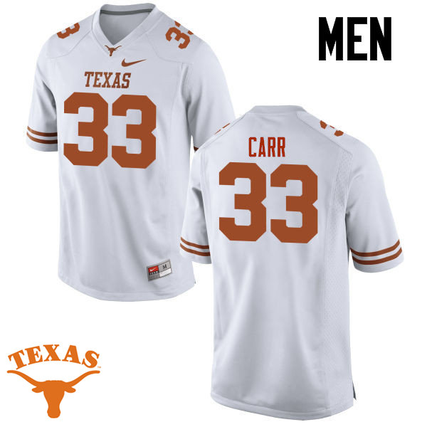 Men #33 Trevor Carr Texas Longhorns College Football Jerseys-White